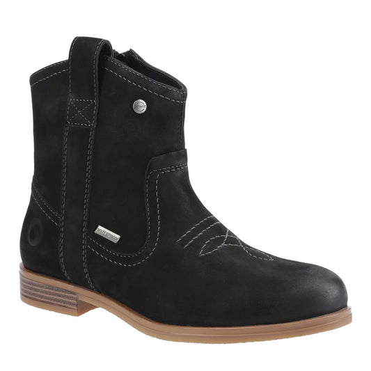 Black - Front - Cotswold Womens-Ladies Signet Leather Ankle Boots