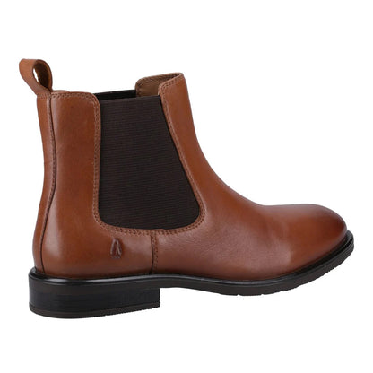 Tan - Back - Hush Puppies Womens-Ladies Ankle Boots