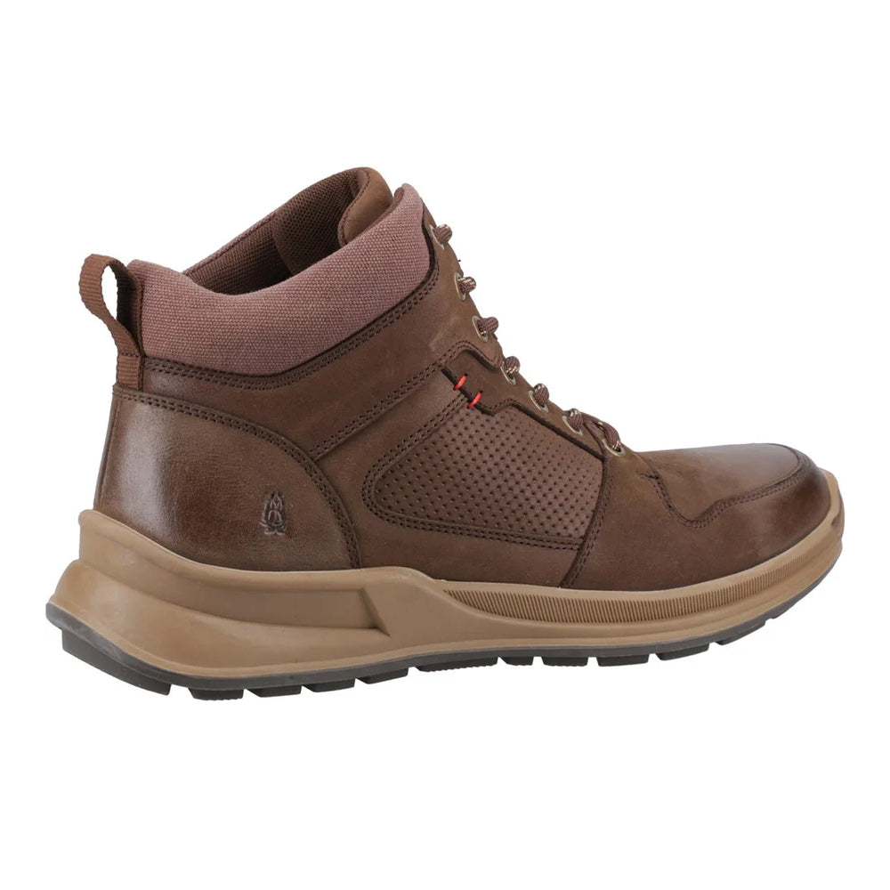 Brown - Back - Hush Puppies Mens Arnie Leather Ankle Boots