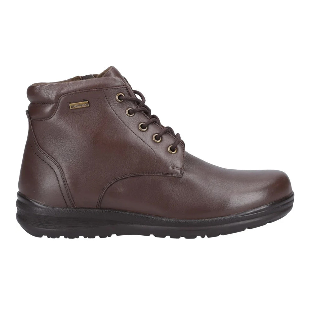 Brown - Side - Fleet & Foster Mens Jay Ankle Boots