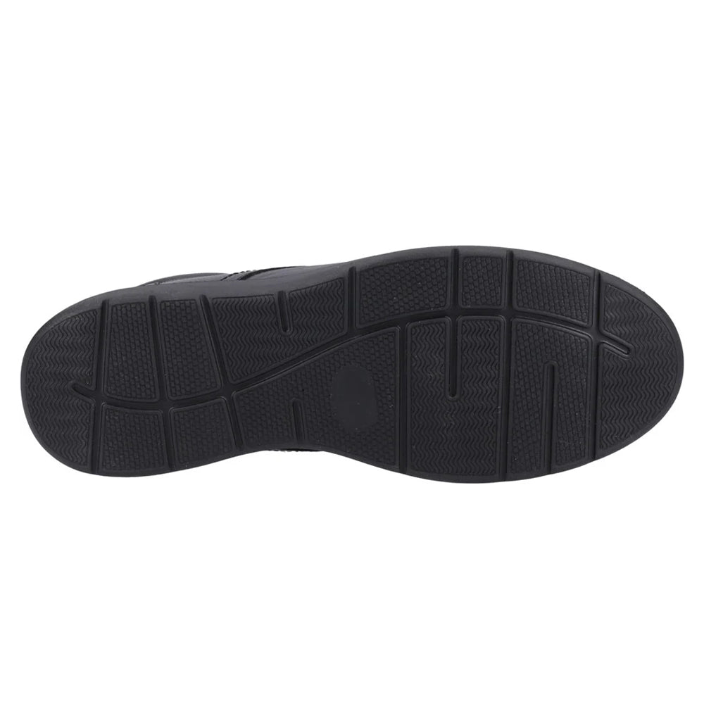 Black - Pack Shot - Hush Puppies Mens Malcolm Leather Chukka Boots