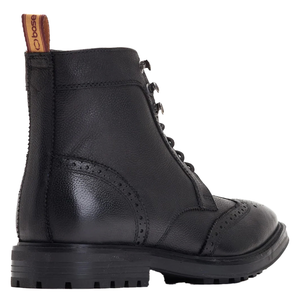 Black - Back - Base London Mens Hemlock Ankle Brogues