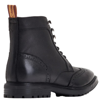 Black - Back - Base London Mens Hemlock Ankle Brogues