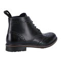 Black - Back - Hush Puppies Mens Joshua Leather Ankle Boots