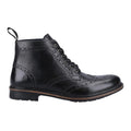 Black - Side - Hush Puppies Mens Joshua Leather Ankle Boots