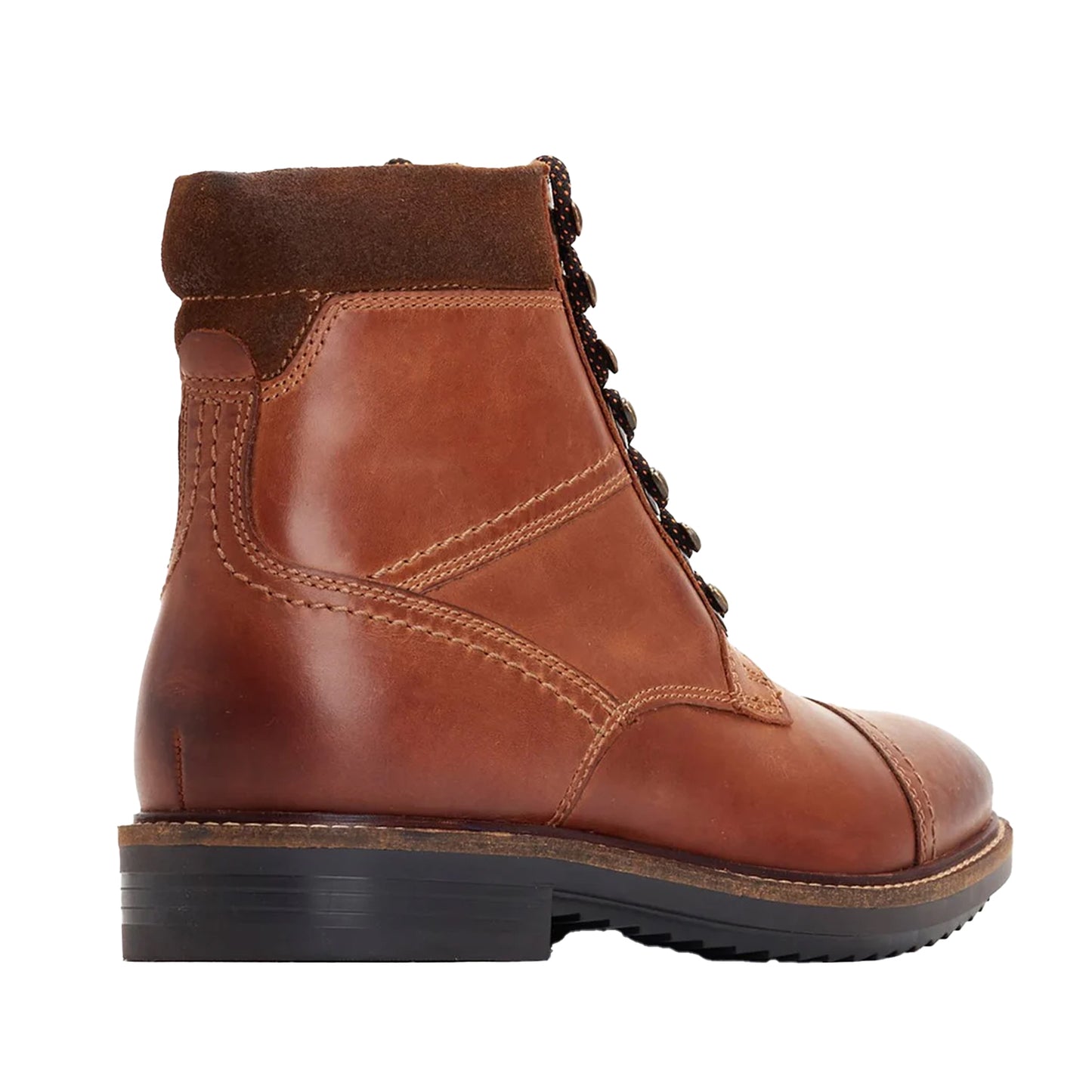 Tan - Back - Base London Mens Ashland Leather Ankle Boots