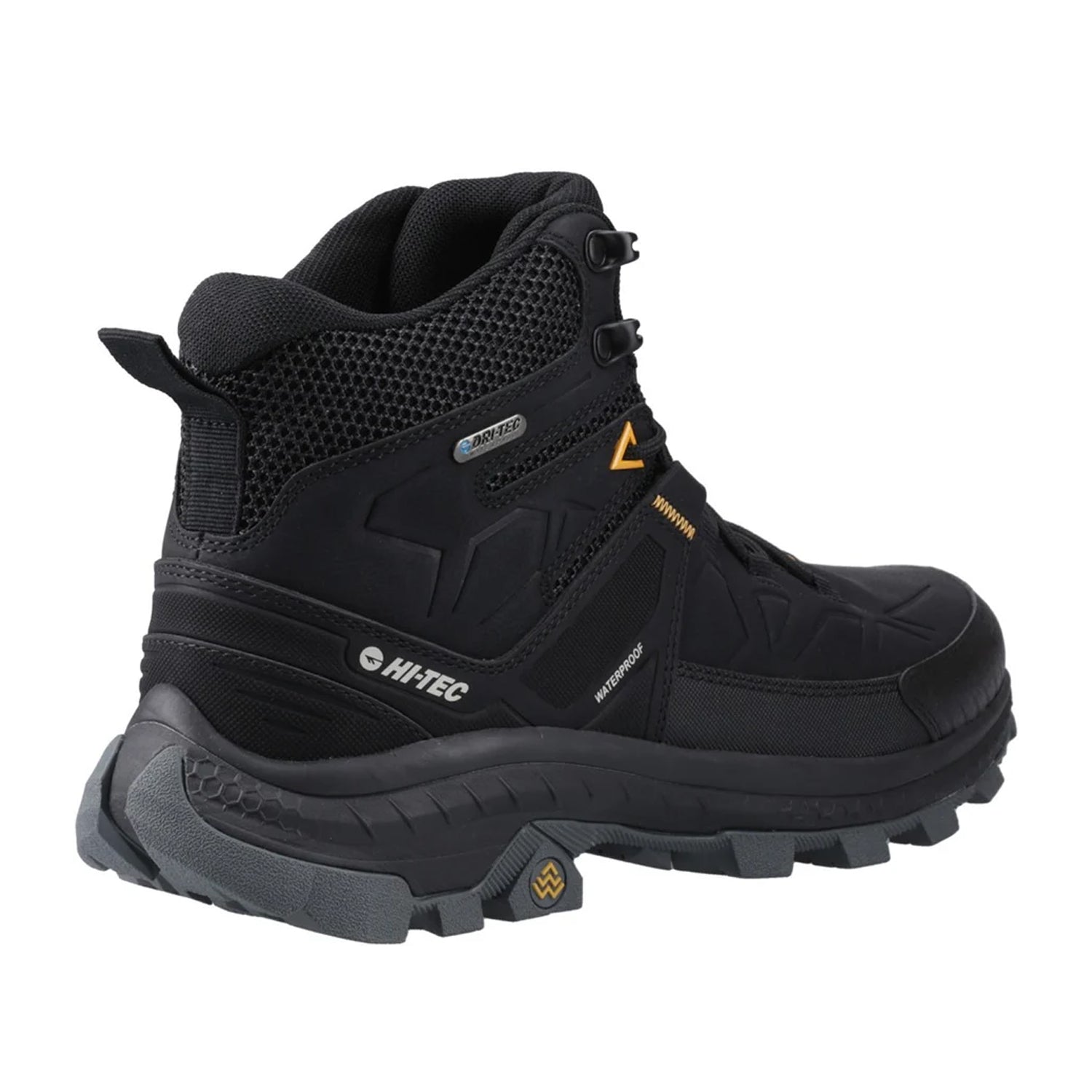 Black - Back - Hi-Tec Mens Rainier Hiking Boots