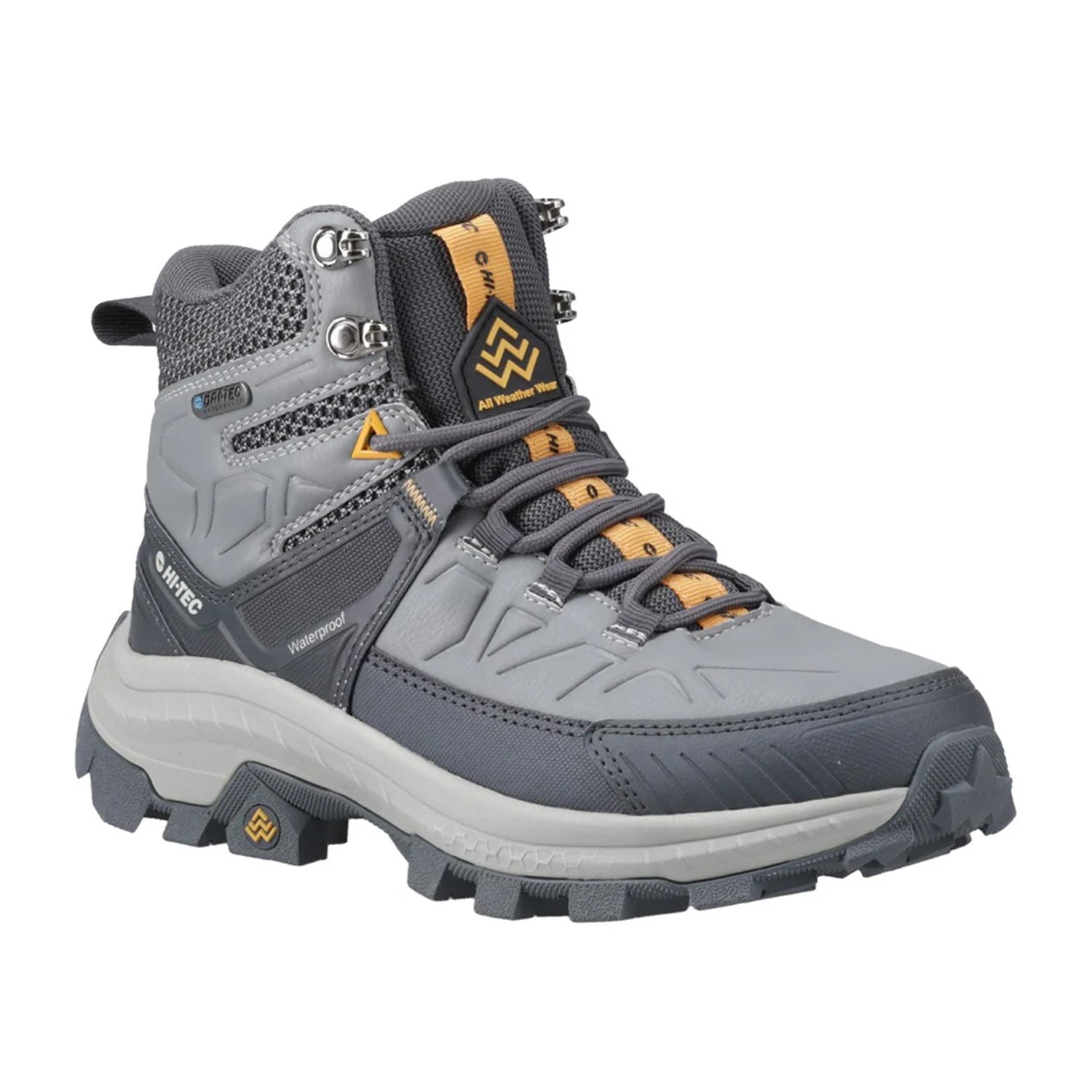 Cool Grey - Front - Hi-Tec Mens Rainier Hiking Boots
