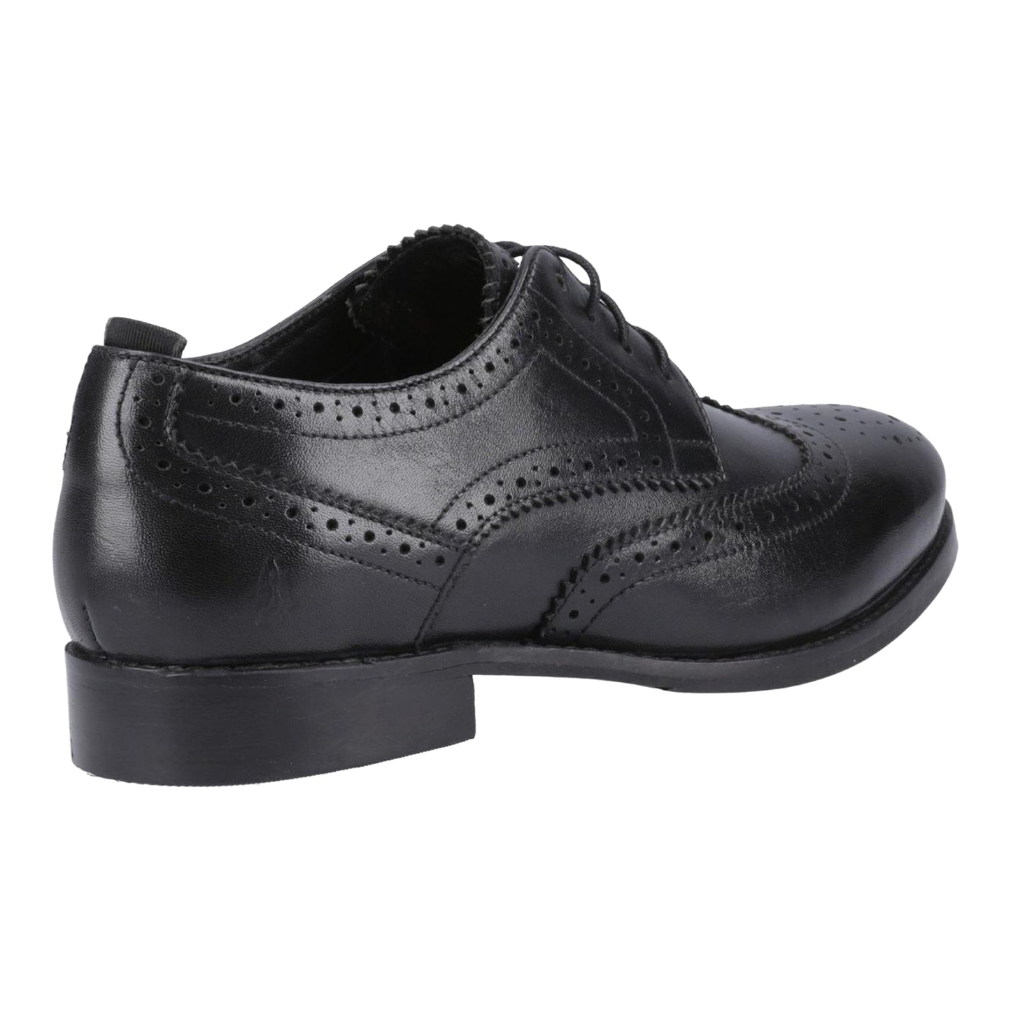 Black - Side - Hush Puppies Womens-Ladies Natalia Leather Brogues
