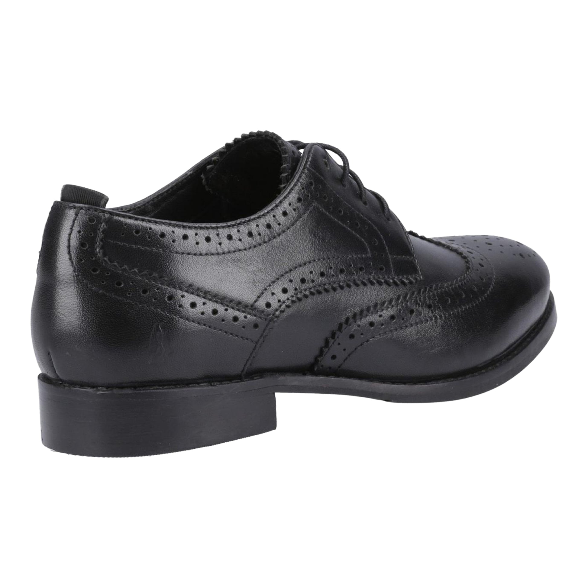 Black - Side - Hush Puppies Womens-Ladies Natalia Leather Brogues