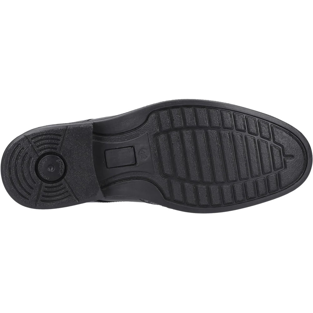 Black - Back - Hush Puppies Mens Nolan Leather Brogues