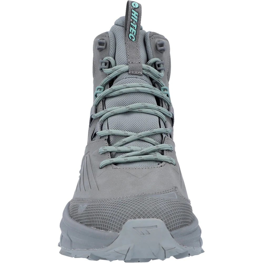Cool Grey - Close up - Hi-Tec Womens-Ladies Fuse Trek Mid Boots