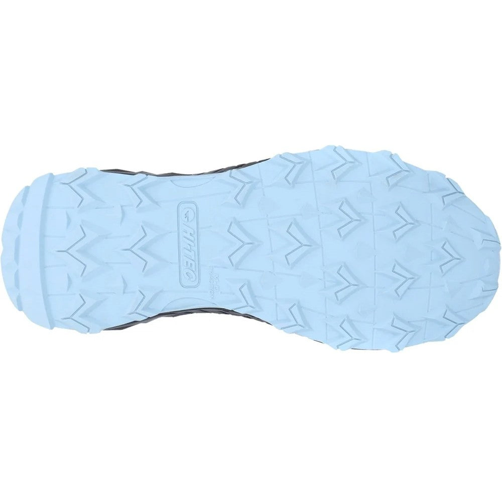 Black-Blue Fog - Side - Hi-Tec Womens-Ladies Fuse Trek Mid Boots