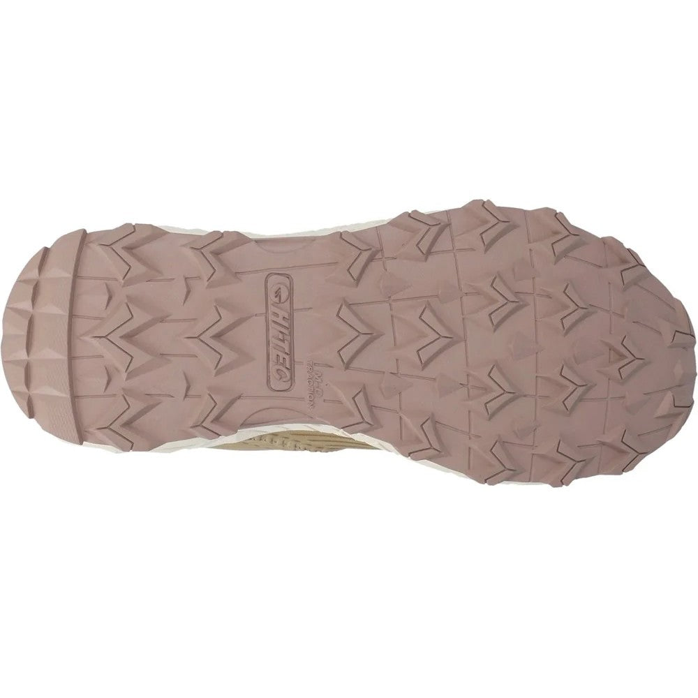 Taupe-Whitecap Grey-Warm Taupe - Side - Hi-Tec Womens-Ladies Fuse Trek Mid Boots