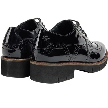 Black - Back - POD Womens-Ladies Kacey Leather Brogues