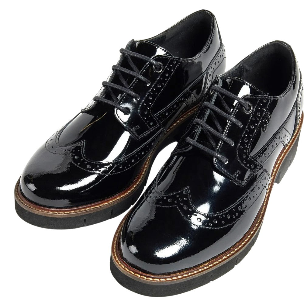Black - Lifestyle - POD Womens-Ladies Kacey Leather Brogues