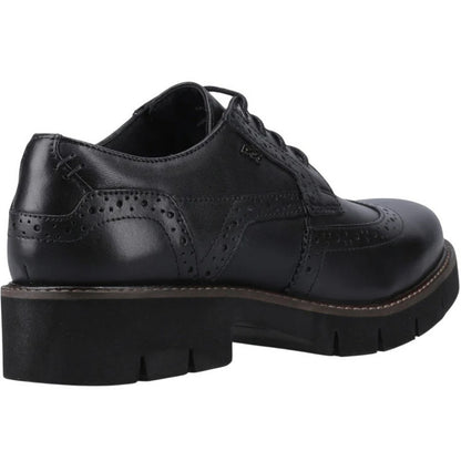 Black - Back - POD Womens-Ladies Kacey Leather Brogues