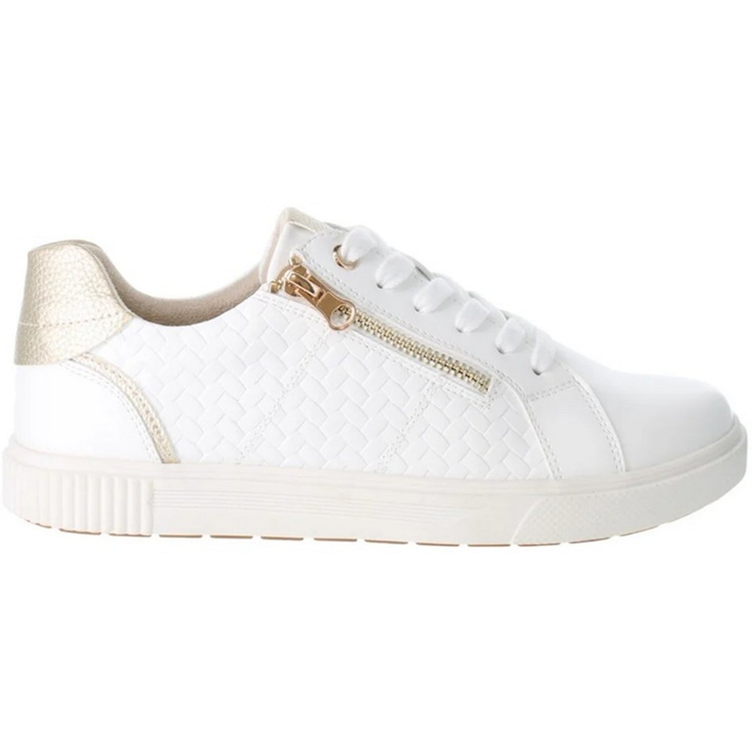 White - Side - Josef Seibel Womens-Ladies Kendall 01 Trainers