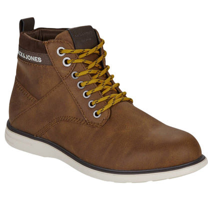 Capuccino - Front - Jack And Jones Mens Denver Combo Ankle Boots