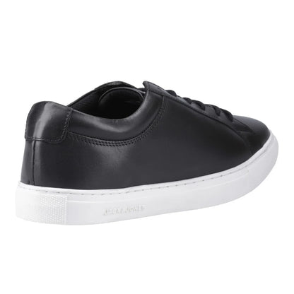 Anthracite - Back - Jack And Jones Mens Galaxy Leather Trainers
