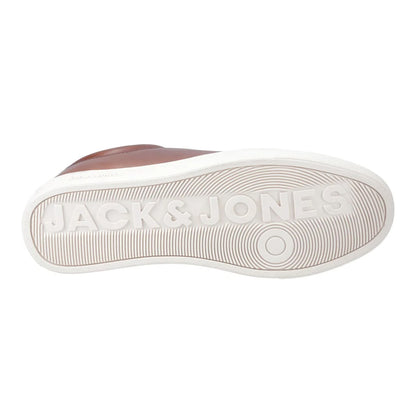 Cognac - Pack Shot - Jack And Jones Mens Galaxy Leather Trainers