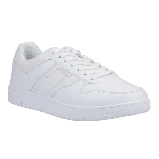 White - Front - Jack And Jones Mens Jam Low Trainers