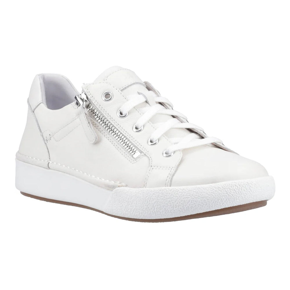 White - Front - Josef Seibel Womens-Ladies Claire Nubuck Trainers