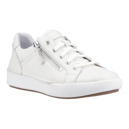 White - Front - Josef Seibel Womens-Ladies Claire Nubuck Trainers
