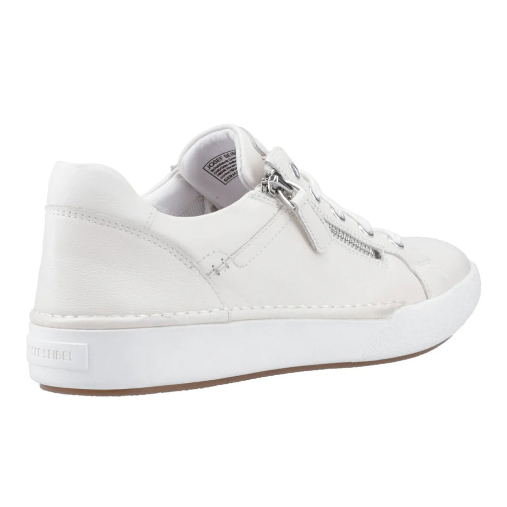 White - Back - Josef Seibel Womens-Ladies Claire Nubuck Trainers