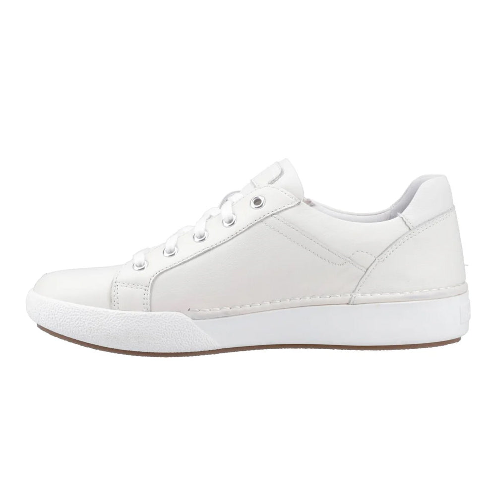 White - Side - Josef Seibel Womens-Ladies Claire Nubuck Trainers
