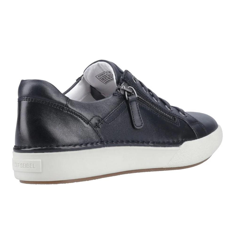 Indigo - Back - Josef Seibel Womens-Ladies Claire Nubuck Trainers