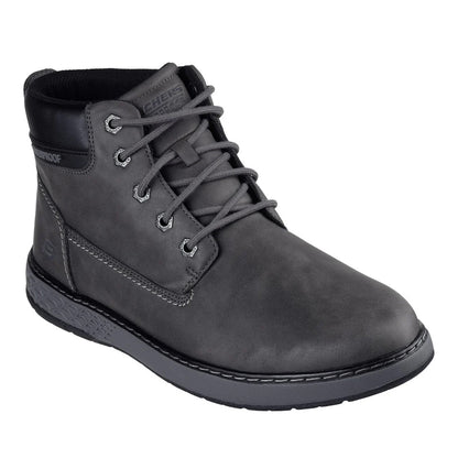 Charcoal - Front - Skechers Mens Garlan Deno Trainers