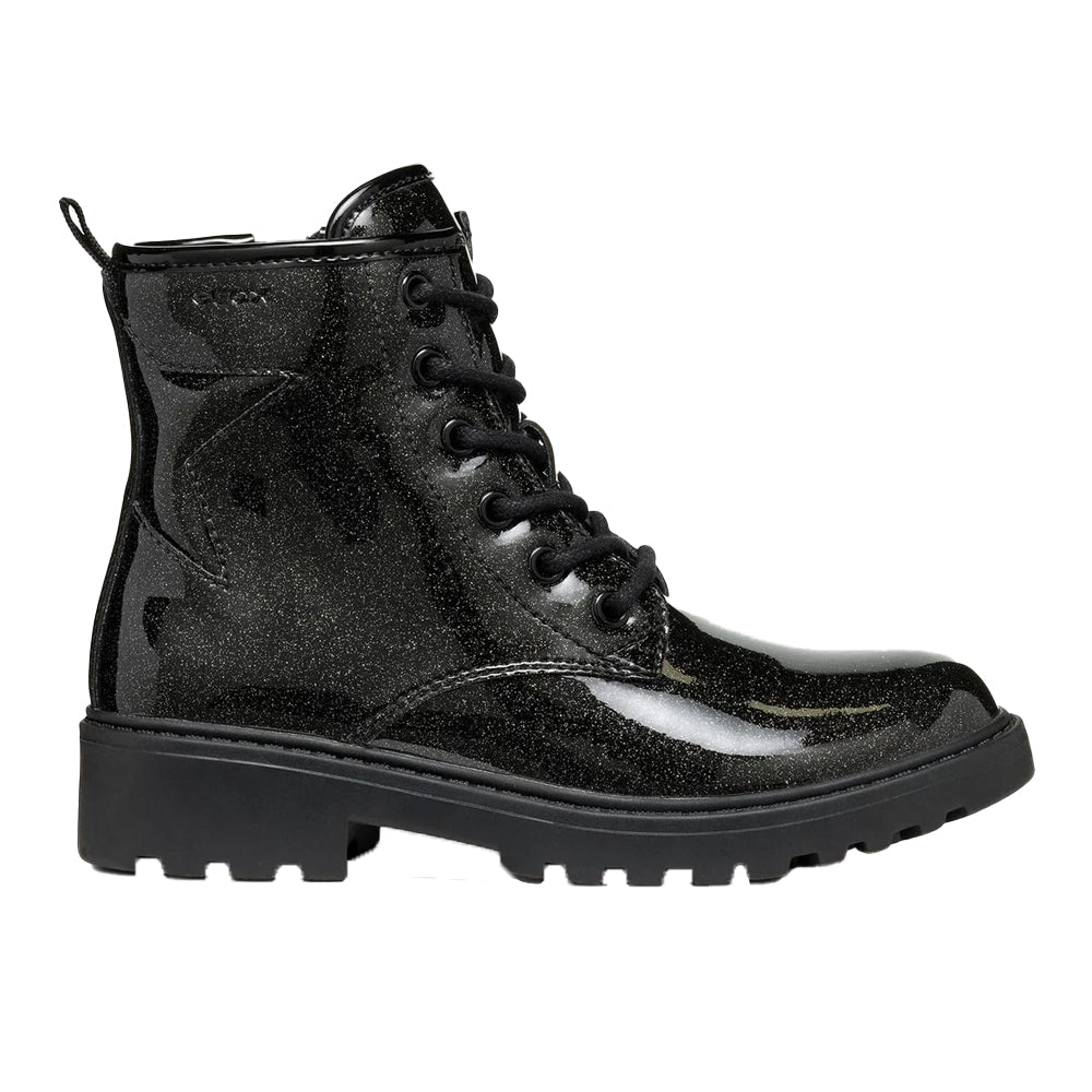 Black - Side - Geox Girls J Casey G Ankle Boots
