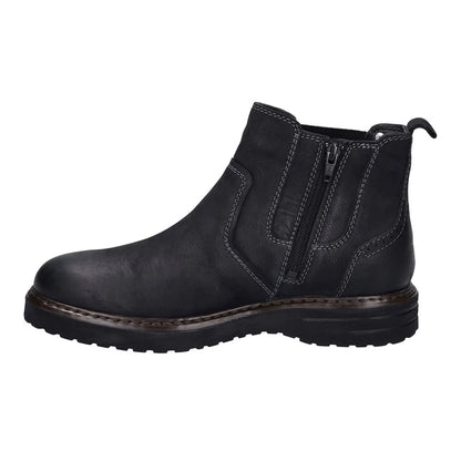 Black - Side - Bejo Mens Nubuck Chelsea Boots
