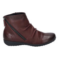 Bordeaux - Back - Josef Seibel Womens-Ladies Naly 61 Leather Ankle Boots