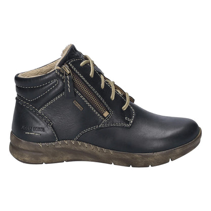 Black - Side - Josef Seibel Womens-Ladies Conny 52 Leather Ankle Boots