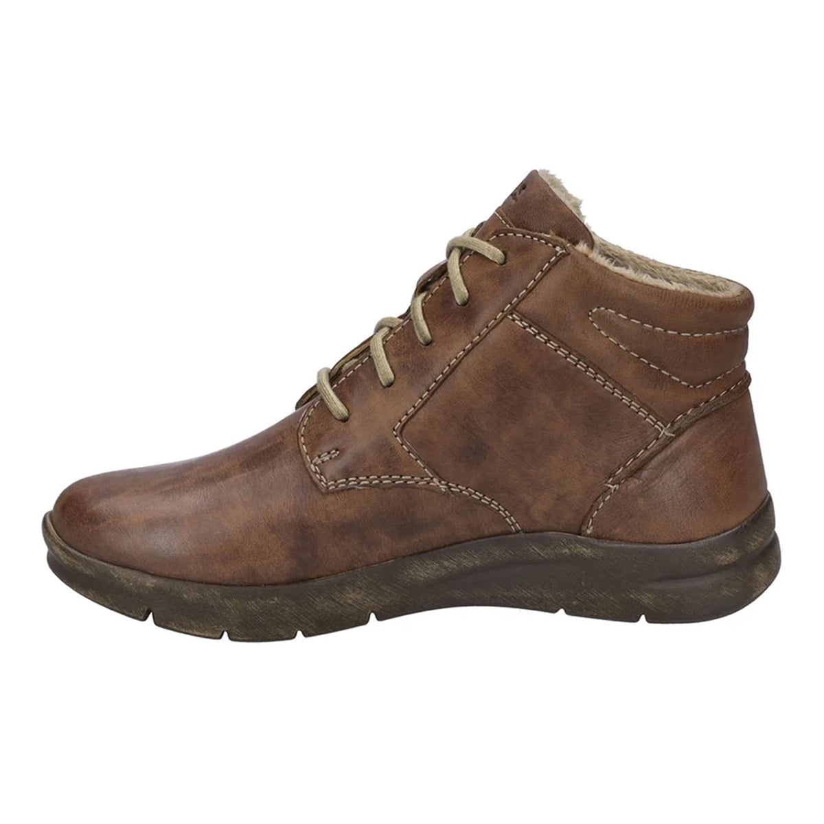 Brown Cognac - Lifestyle - Josef Seibel Womens-Ladies Conny 52 Leather Ankle Boots