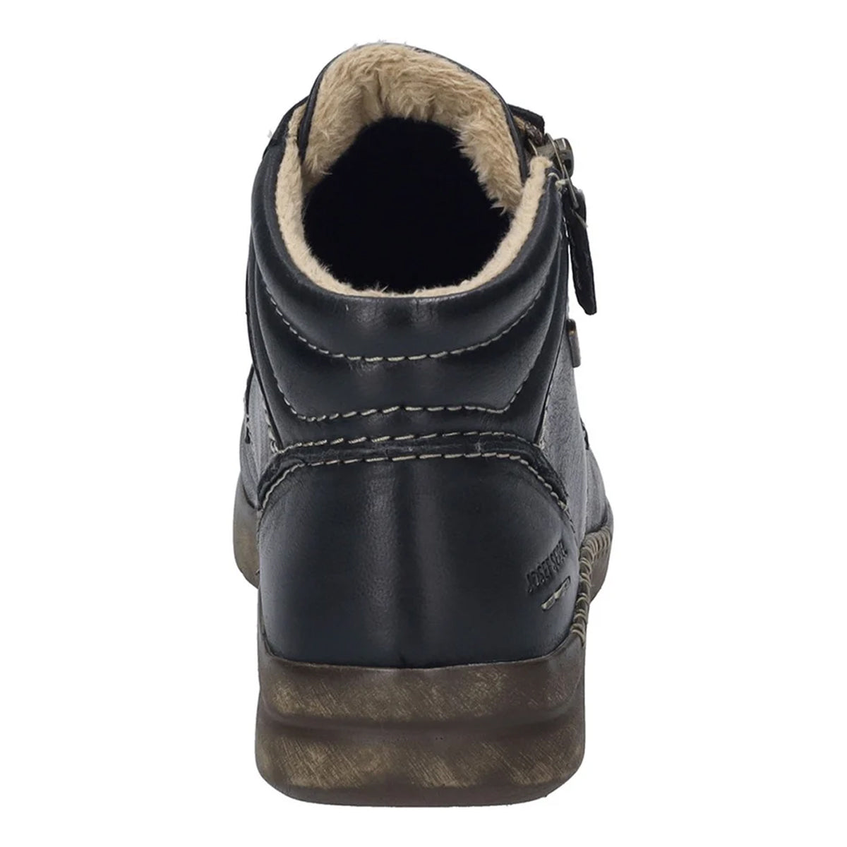 Black - Back - Josef Seibel Womens-Ladies Conny 52 Leather Ankle Boots