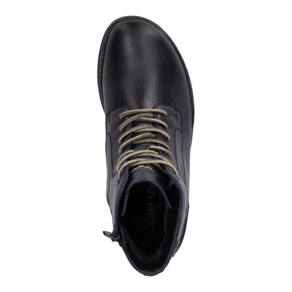 Dark Blue Ocean - Pack Shot - Josef Seibel Womens-Ladies Anna 51 Leather Ankle Boots