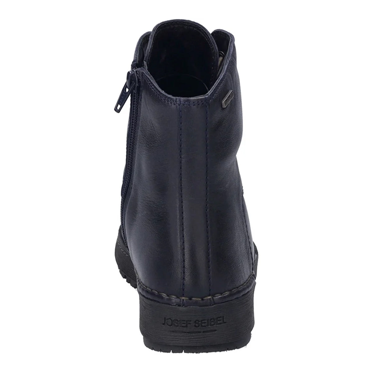 Dark Blue Ocean - Back - Josef Seibel Womens-Ladies Anna 51 Leather Ankle Boots