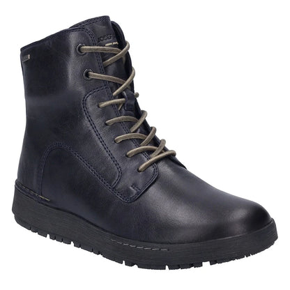 Dark Blue Ocean - Front - Josef Seibel Womens-Ladies Anna 51 Leather Ankle Boots