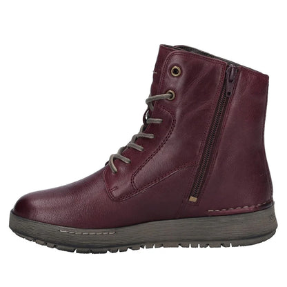 Plum - Lifestyle - Josef Seibel Womens-Ladies Anna 51 Leather Ankle Boots