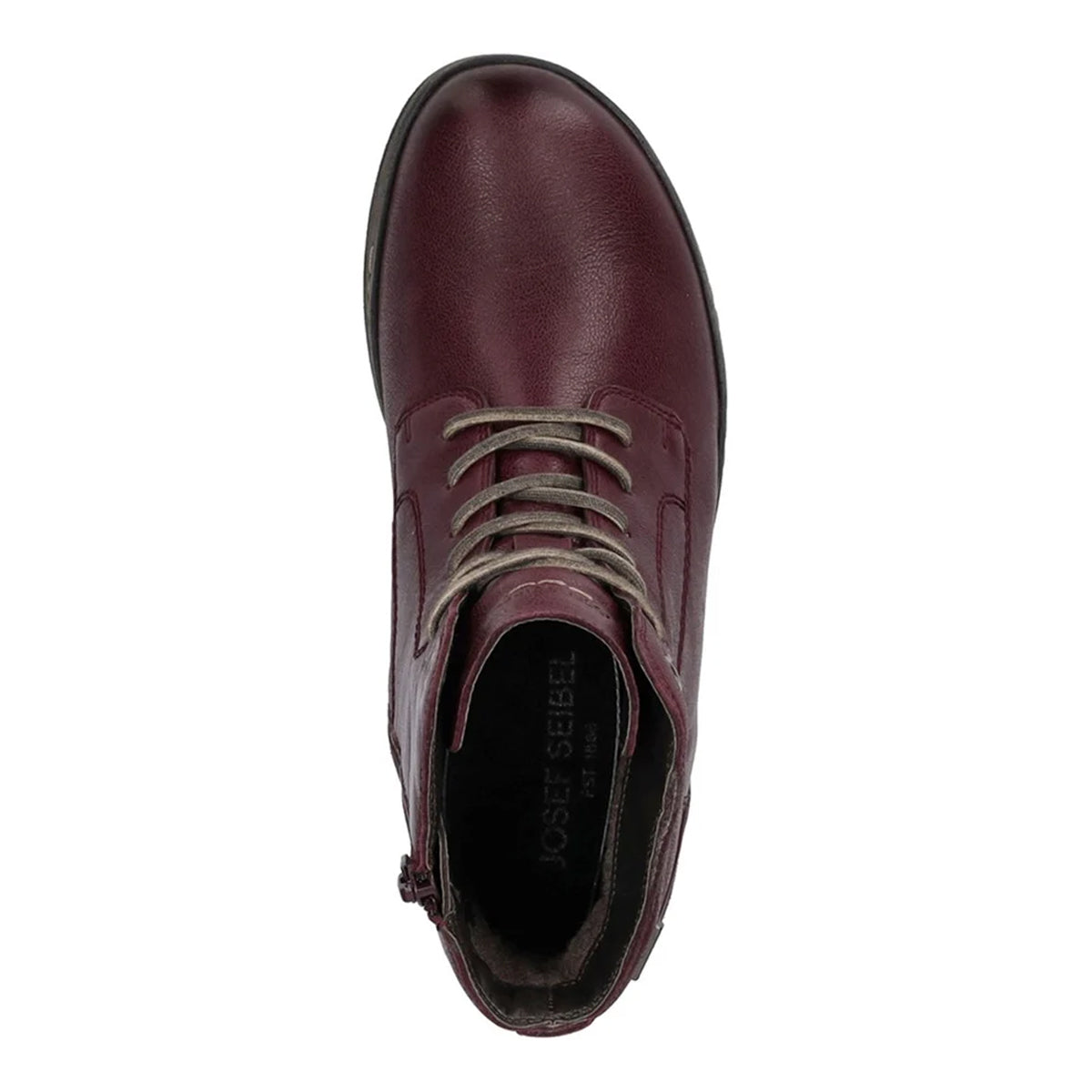 Plum - Pack Shot - Josef Seibel Womens-Ladies Anna 51 Leather Ankle Boots