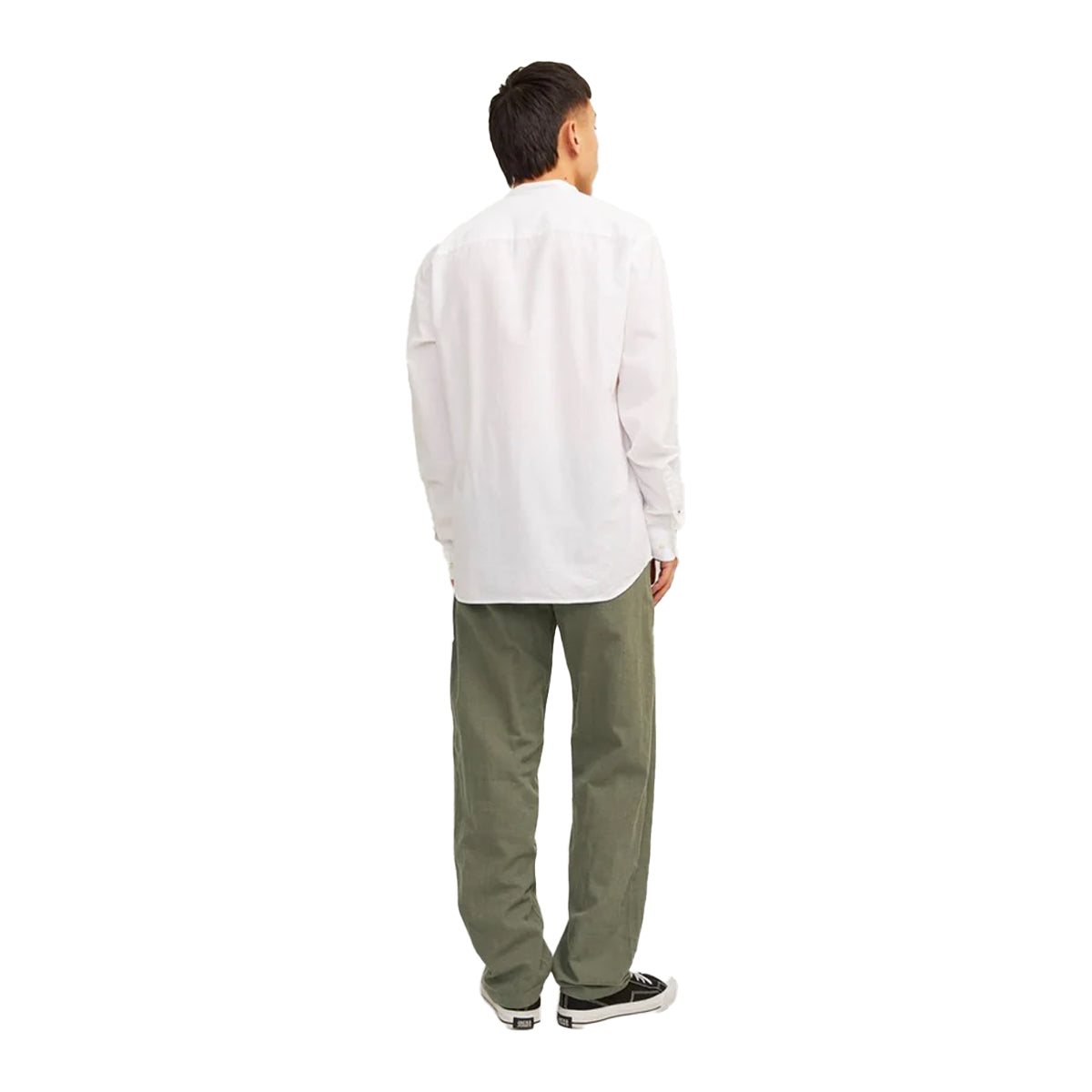 Olive Green - Lifestyle - Jack And Jones Mens Linen Blend Relaxed Fit Trousers
