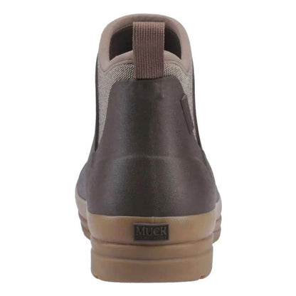 Brown - Back - Muck Boots Womens-Ladies Originals Herringbone Ankle Boots