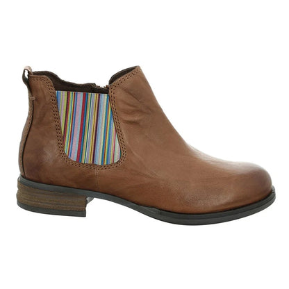 Brown-Cognac - Back - Jose Beut Womens-Ladies Leather Ankle Boots