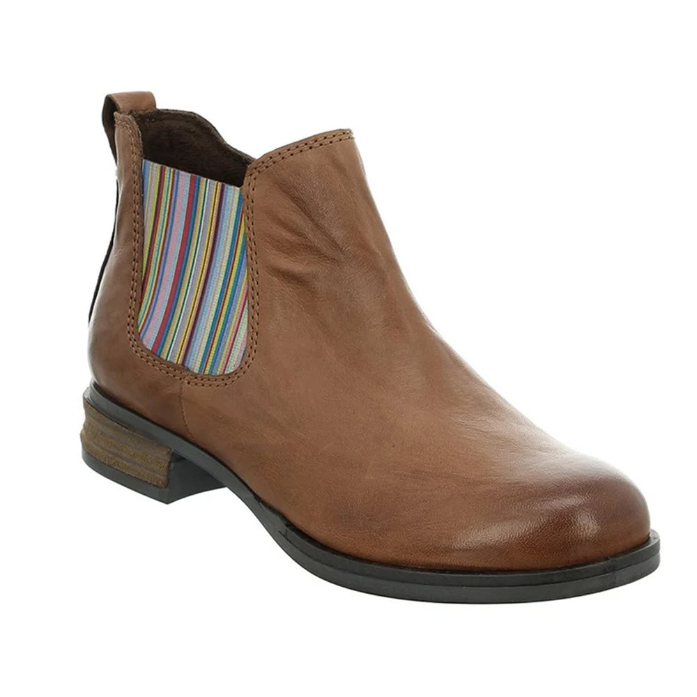 Brown-Cognac - Front - Jose Beut Womens-Ladies Leather Ankle Boots