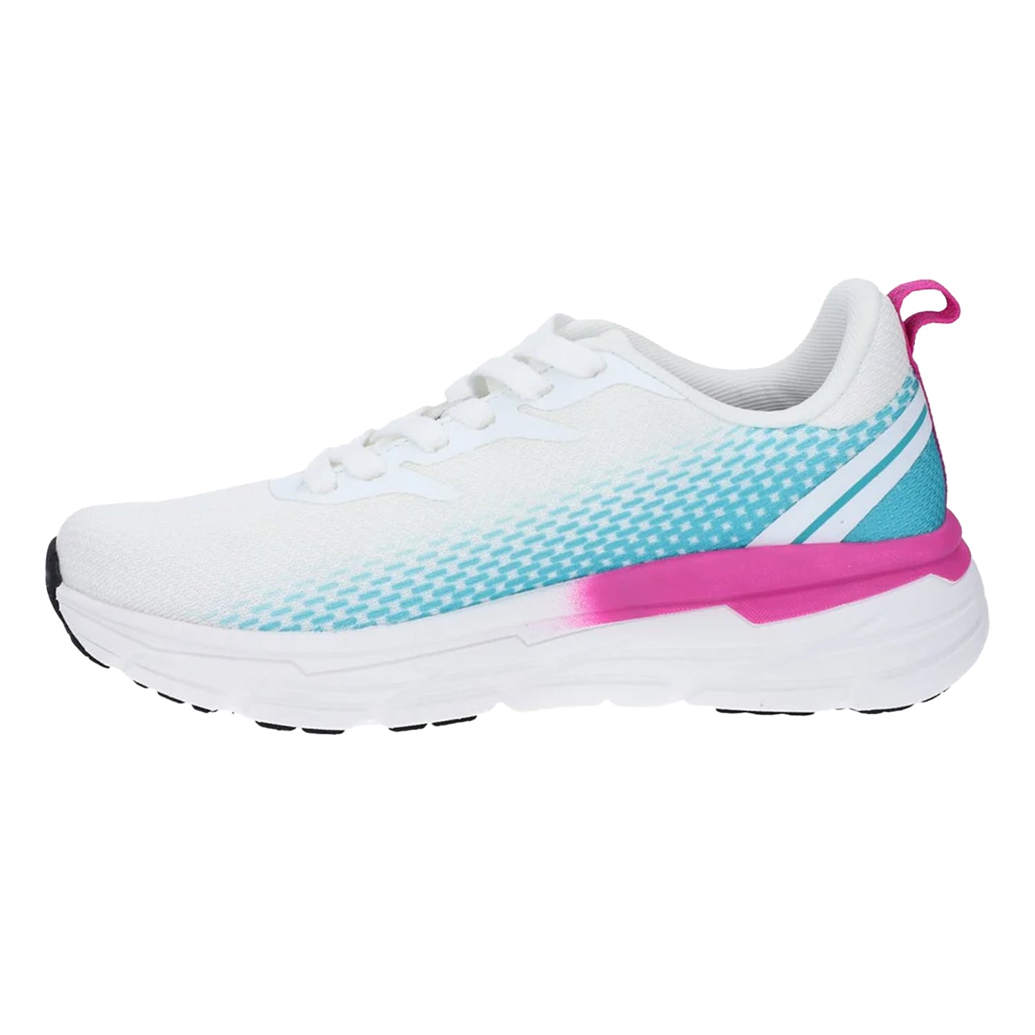 Bright White-Black - Side - Hi-Tec Womens-Ladies Promenade Trainers