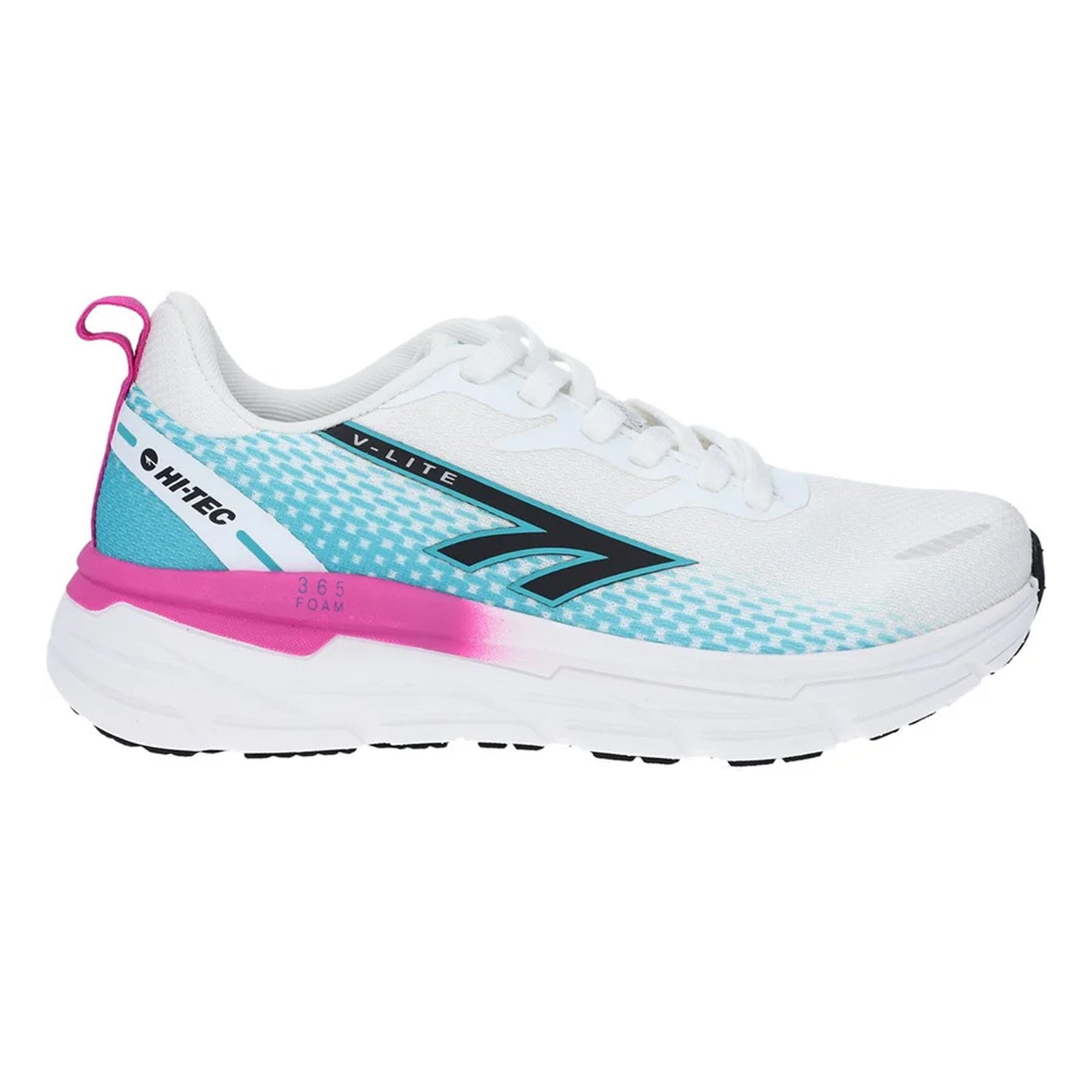 Bright White-Black - Lifestyle - Hi-Tec Womens-Ladies Promenade Trainers