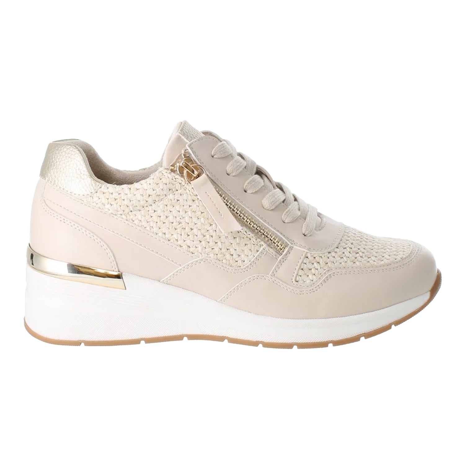 Taupe - Side - Josef Seibel Womens-Ladies Ella 01 Trainers